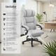 image 2 of Office Chair Gillian with Folding Footrest, 360 Swivel, Padding and Velour cover | Grey | grey | One Size | 1