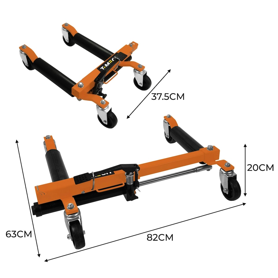 image 1 of Hydraulic Positioning Skates Pair | Orange
