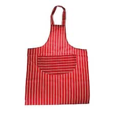 Butchers Stripe Apron Red - One Colour - One Size