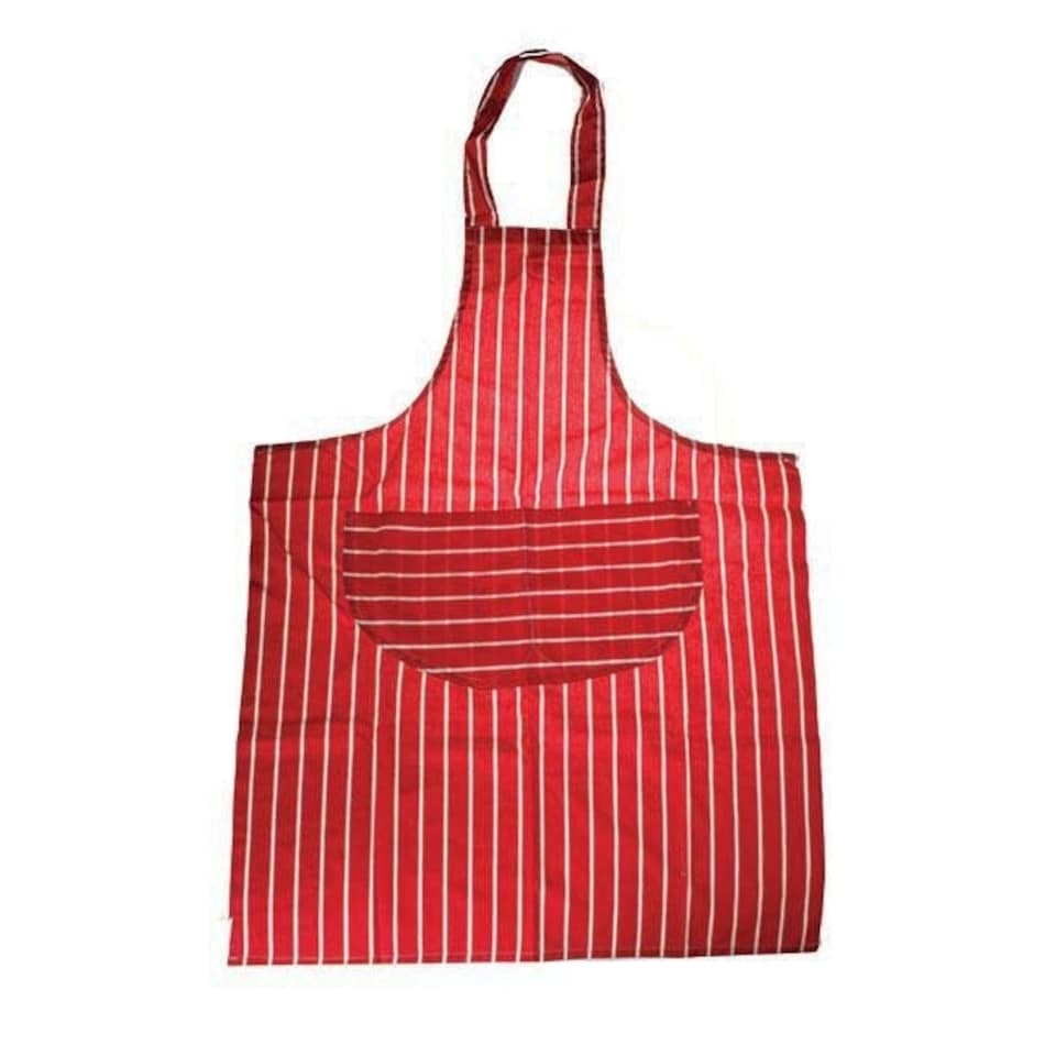 Butchers Stripe Apron Red - One Colour - One Size