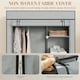 image 9 of HOMCOM Fabric Wardrobe w/ Shelves Hanging Rail Foldable Closets Light Grey