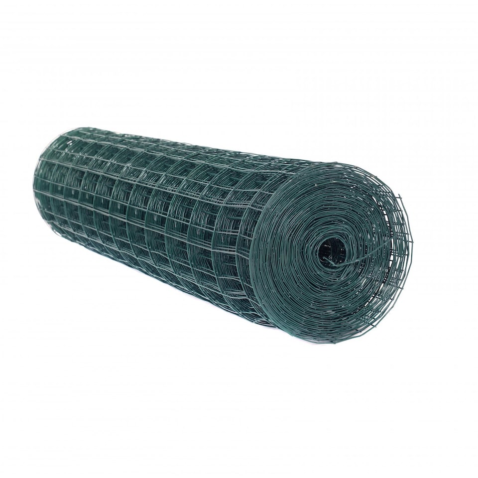 image 1 of 1.2m x 25m Green PVC Coated Galvanised Steel Mesh Stock Fencing