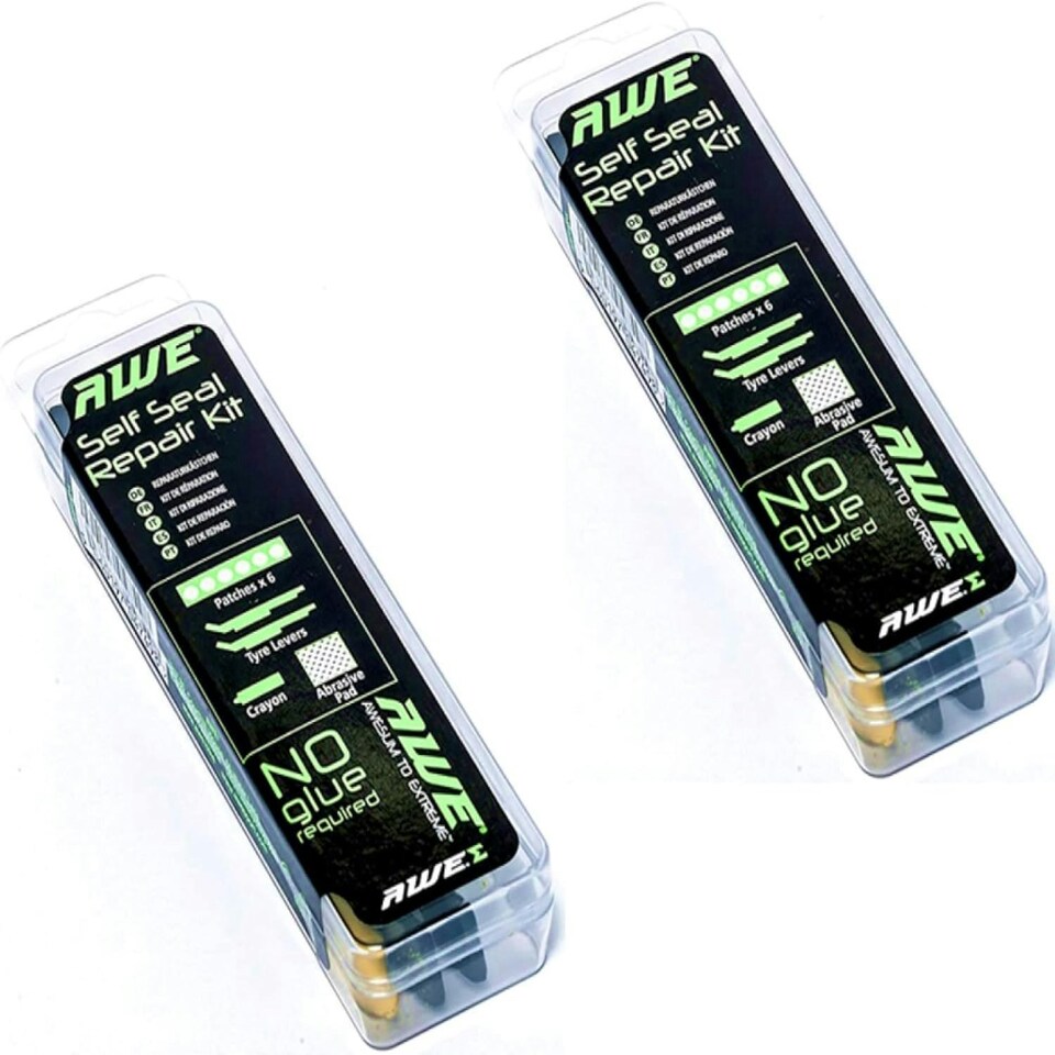 image 1 of AWE Bike SELF SEAL Kit x2, Patches x12, Tyre Levers x4 Tyre Puncture Repair Kit