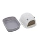 image 7 of Living and Home Enclosed Cat Litter Box for Big Cats | Grey