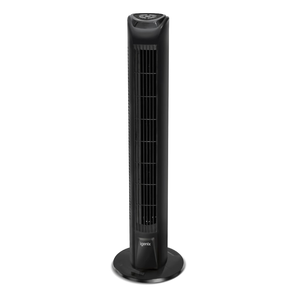 image 1 of Igenix DF0035TBL Tower Fan, Oscillating, 7.5 Hour Timer, 29 Inch, Black