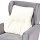 image 1 of Homescapes Cream Cotton Back Support Cushion | Cream | Cream | H 58 x W 68 x D 15 cm