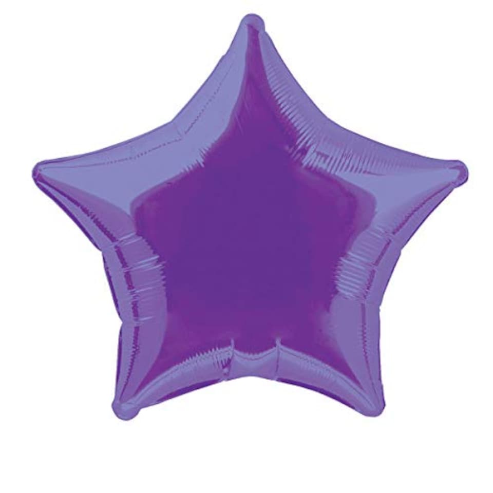 image 1 of Purple Star Foil Helium Balloon 51cm / 20 in