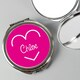 image 6 of Personalised Pink Name Compact Mirror Silver