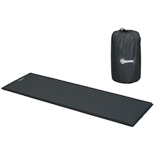 Outsunny Self-Inflating Single Sleeping Pad Air Bed with Carry Bag, Grey