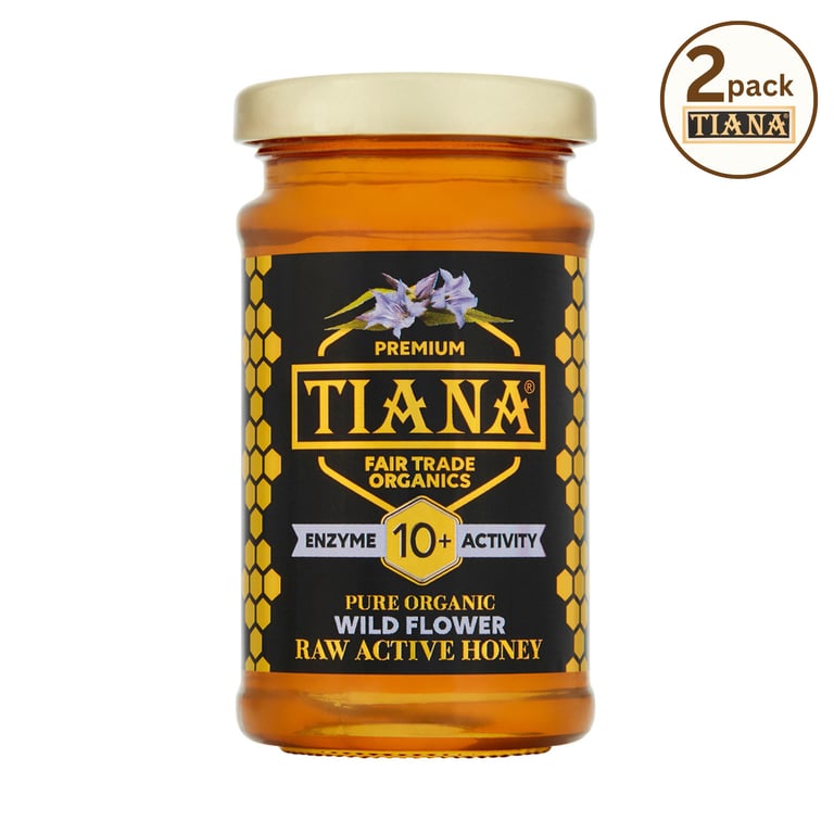 TIANA Organics Raw Active Wildflower Honey Diastase 10, 250g P2 | Bronze | Floral | 2