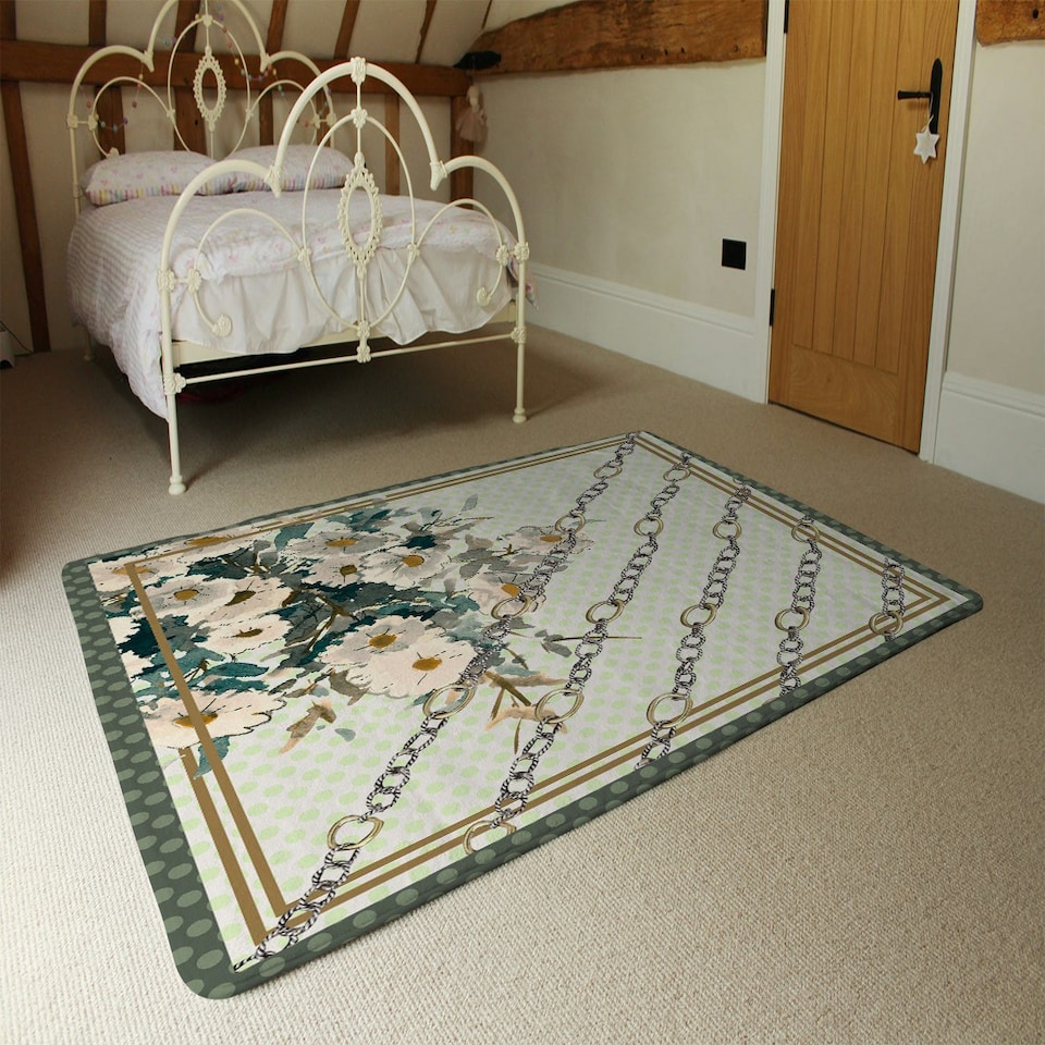 image 1 of Flowers & Chain Links (Rug) Multi | XL: 160x230cm