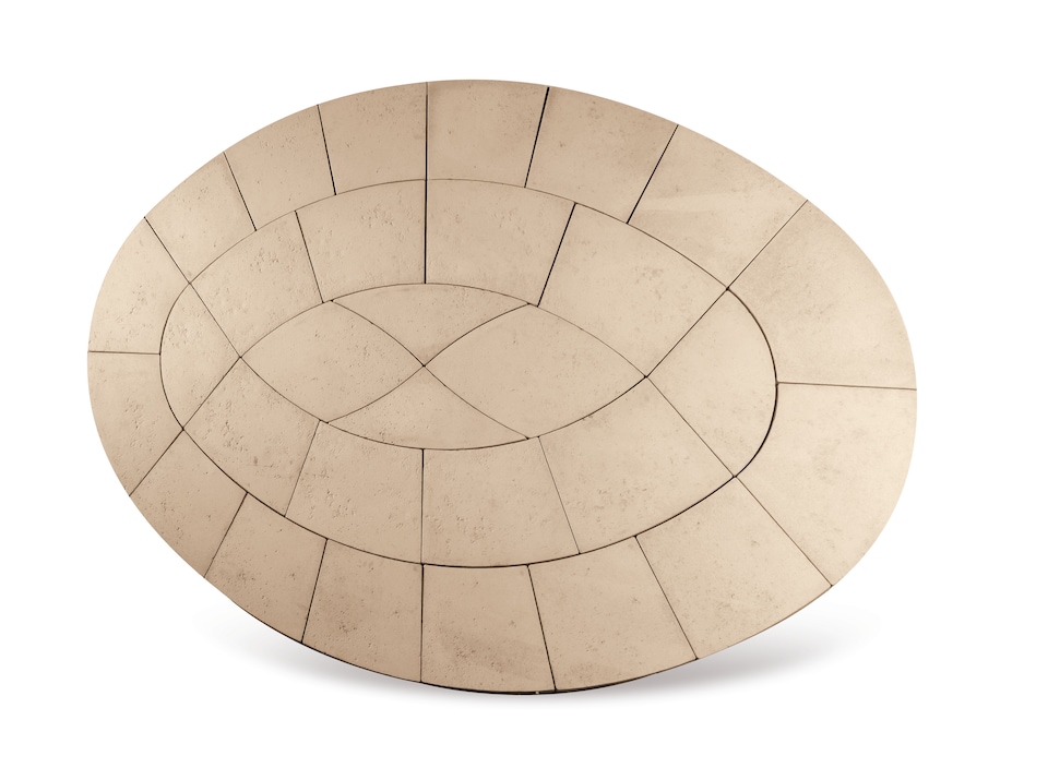 image 1 of Baroque Oval Kit Limestone (3200 x 2200mm) - Bowland Stone - Garden Feature Paving Kit