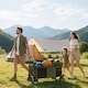 image 2 of Outsunny Folding Wagon Garden Cart Collapsible Camping Trolley for Outdoor
