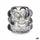 image 1 of Candleholder Microbeads Grey Crystal 8,4 x 9 x 8,4 cm (12 Units) N/A