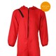 image 8 of Adults Red Jumpsuit with Hood Costume + Salvador Mask Red | XL