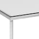 image 4 of Cross Square Metal Side Table with Glass Top