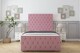 image 1 of Sloomy Watson Pink Plush Bed Frame With Mattress With 50" Upholstered Headboard 5' King