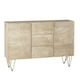 image 1 of Light Gold Extra Large Sideboard 3 Drawers And 2 Doors - Solid Mango Wood - L40 x W160 x H85 cm Brown