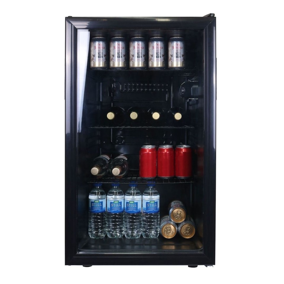 image 1 of SIA DC1BL Under Counter Drinks Fridge 118L Beer Wine Cooler Glass Door