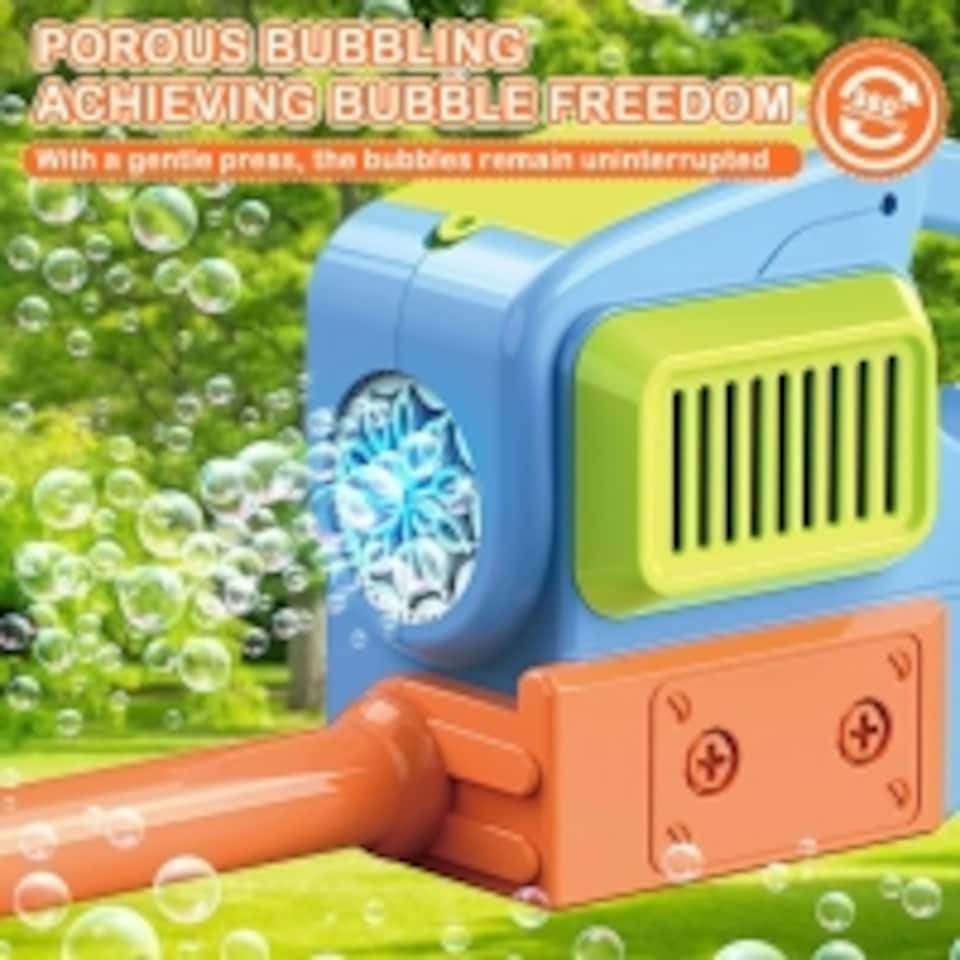 image 1 of Bubble Maker Bubble Machine Gun with LED Lights - To 2 Bottles Bubble Solution - Outdoor Toy for Kids 3+
Brand