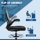 image 6 of Vinsetto Draughtsman Chair Tall Office Chair w/ Adjustable Footrest, Dark Grey 