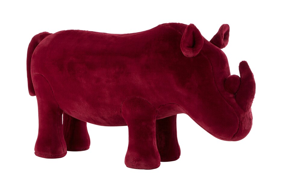 image 1 of Premier Kids Rhino Maroon Animal Chair, Non-Harmful Children's Chair, Easy to Balance Kiddie Chair, Adjustable Playroom Chair