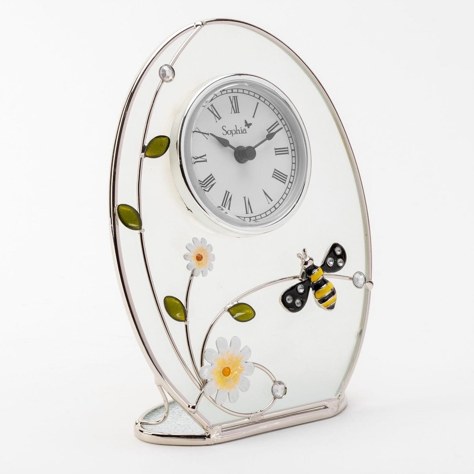image 1 of Widdop Gifts Sophia Bee Design Mantel Clock