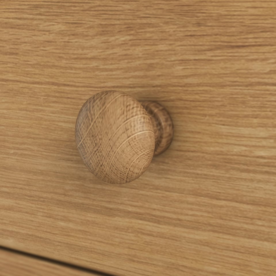 image 1 of Duchy Oak 3 Drawer Bedside Table Fully Assembled - By Roseland Furniture