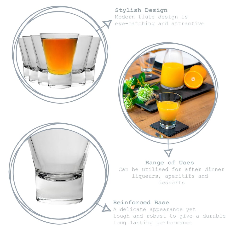 image 1 of Bormioli Rocco Ypsilon Whisky Glasses - 150ml - Pack of 6 | Clear | Clear