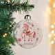 image 5 of Personalised Unicorn Christmas Glass Bauble