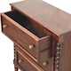 image 6 of Artisan Furniture Solid Wood Spindle Winewood Chest, Brown,3 Drawers