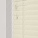 image 2 of 90cm Off White Gloss Wooden Venetian Blinds With Strings (130cm drop) | White | White