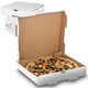 image 2 of 50 x White 9" (9.5 x 9.5 x 1.5") Cardboard Postal, Takeaways, Restaurants, Desserts & Pizza Take Out Boxes | White