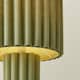 image 2 of ValueLights Lenny Moss Green Drum Lamp Shade Colour Drench Ribbed Full Fabric Table Lamp Green