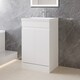 image 5 of AICA 500mm White Bathroom Vanity Unit With Basin Double Door Floor Standing Design Flat Packed