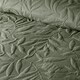 image 3 of Serene Luana Duvet Cover Set Dark Green