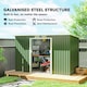 image 8 of Outsunny 9 x 4FT Metal Garden Storage Shed w/ 2 Door, Light Green