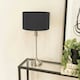 image 1 of ValueLights Maggie Brushed Chrome Silver Candlestick Slim Table Lamp Base