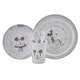 image 1 of Disney Mickey Baby 5 Piece Melamine Feeding Set Cup Bowl Plate Cutlery Blue
