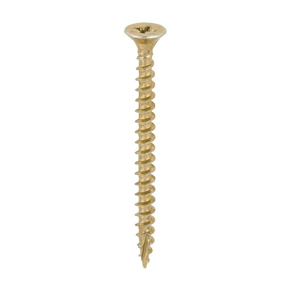 image 1 of Timco - C2 Strong-Fix Multi-Purpose Premium Screws - Industry Pack - PZ - Double Countersunk - Yellow (Size 5.0 x 60 - 1000 Pieces)