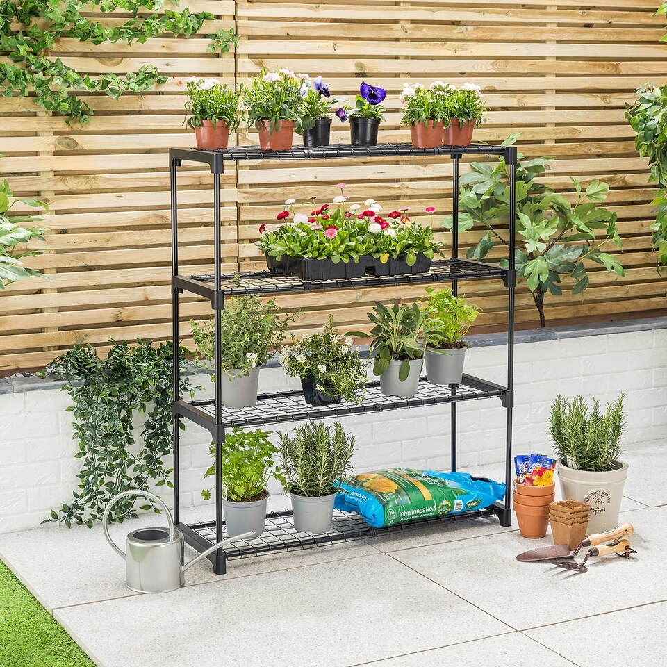 image 1 of 4 Tier Greenhouse Staging