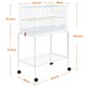 image 3 of Yaheetech 118.5 cm Flight Cage with Rolling Stand and Slide-out Tray White
