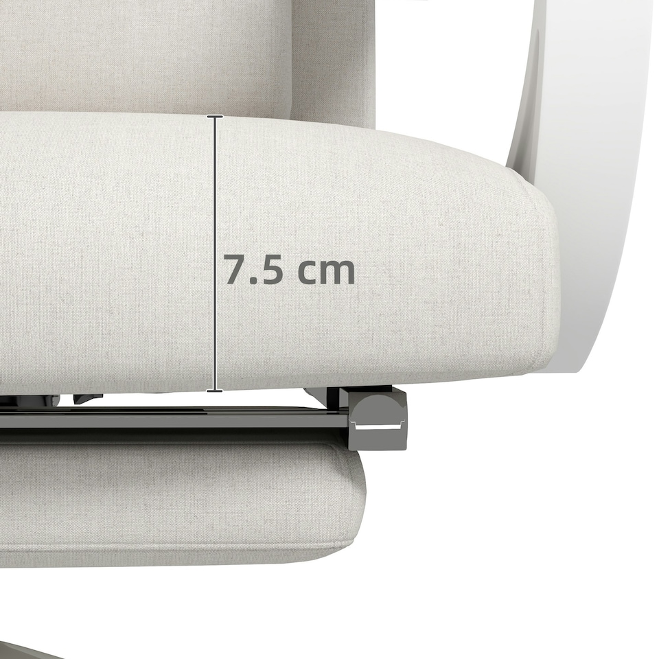 image 1 of Vinsetto Home Office Chair Reclining Computer Chair w/ Lumbar Support White