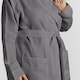 image 3 of Martex Linen Bathrobe Large Charcoal