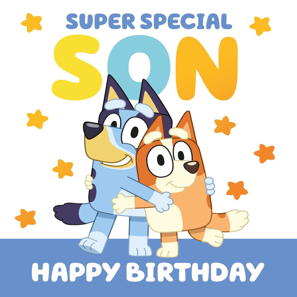 image 1 of Bluey 'Super Special Son' Birthday Card