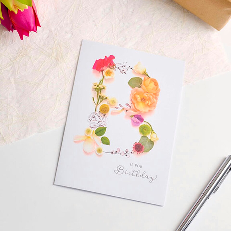 image 1 of UK Greetings | Birthday Card for Her/Friend | Happy Birthday Gifts | Her, Girls, Women | Pretty B Design | With Envelope
