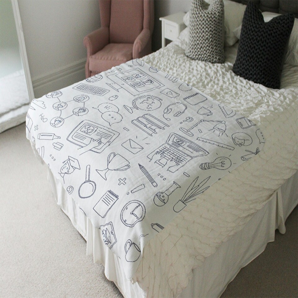 image 1 of Learning online (Blanket)