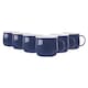 image 1 of Argon Tableware Coloured Enamel Belly Mugs - 375ml - Navy - Pack of 6 | Blue | Navy