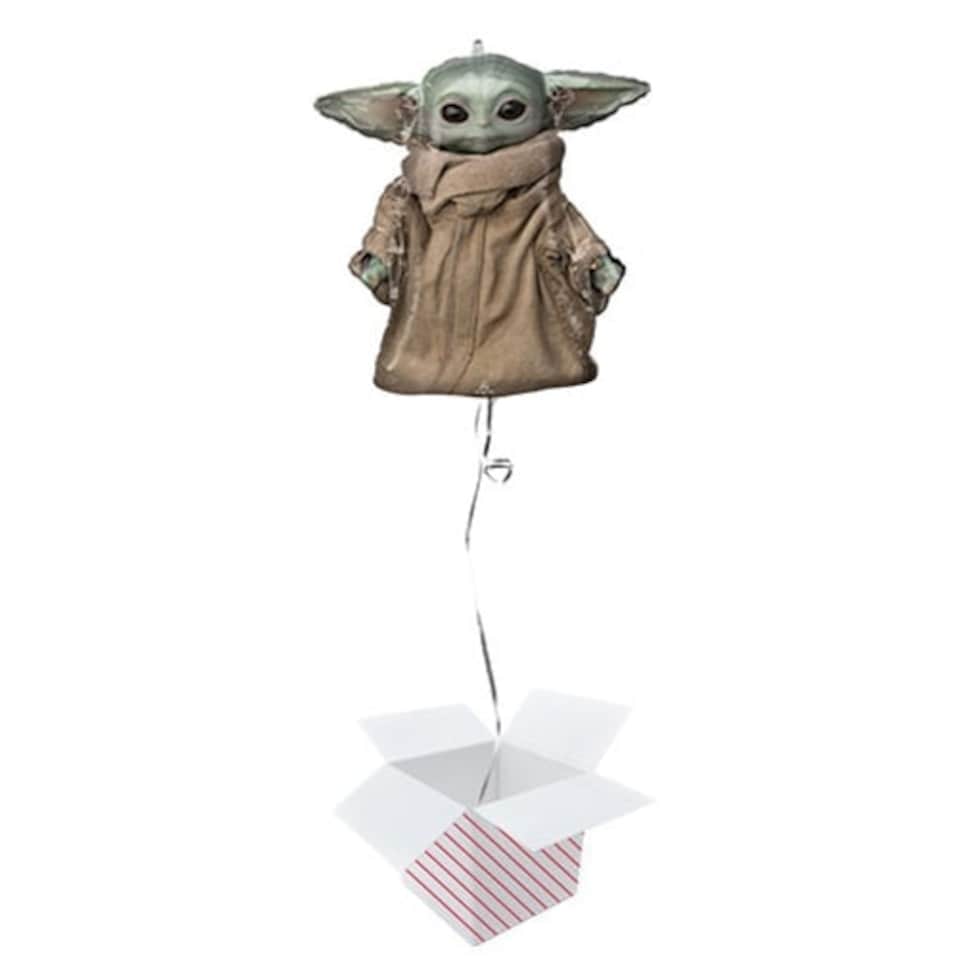 Baby Yoda Grogu The Child Star Wars Mandalorian Helium Foil Giant Balloon - Inflated Balloon in a Box