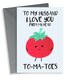 image 1 of Funny Tomato Pun Anniversary Card For Husband